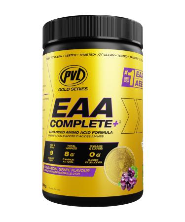 PVL EAA BCAA COMPLETE | Pre Intra or Post Workout EAA/BCAA with L-Arginine Amino Acid Supplement Keto Friendly 369 g (30 servings) Gold Medal Grape