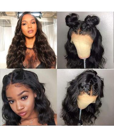 Ainmeys 26 Inch Brazilian Body Wave HD Transparent Lace Front Wig | 9A Unprocessed Virgin Human Hair | 180% Density Deep Part | Pre Plucked Natural Black | for Black Women - Buy Online on SooperMarket.com