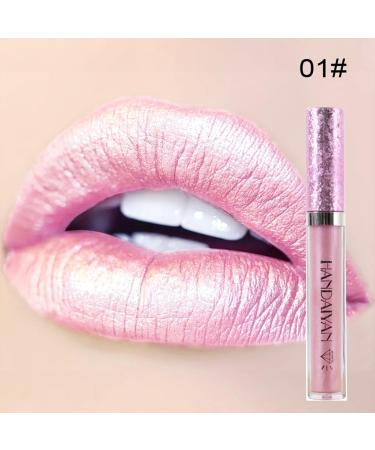 Liquid Glitter Lipstick Set - Waterproof Metallic Gloss for Teens & Women | 6PCS Diamond Shimmer Lip Color - Buy Online on SooperMarket.com