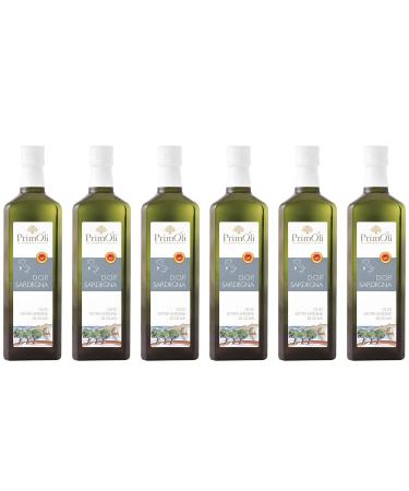 Primoli cold -pressed olive oil D.O.P.Sardegna from the Italian island of Sardinia fruity ideal for homemade pasta and lamb roast 6x500 ml D.O.P.Sardegna 500 ml (6 Pack)