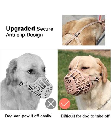 Soft Basket Dog Muzzle for Small Medium Large Dogs - Prevent Biting, Chewing, and Barking - Breathable, Adjustable Straps - Pet Puppy Mouth Cover (S Pink) - Buy Online on SooperMarket.com