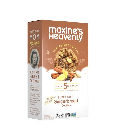 Maxine's Heavenly Gingerbread Cookies | Vegan, Gluten Free Gingerbread Cookies Sweetened with Coconut Sugar and Dates | Low Sugar, Dairy Free | 7.2 Ounces Each (1 pack) Gingerbread 7.2 Ounce (Pack of 1)