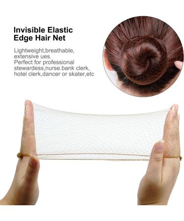 Bezavea 30Pcs Brown Invisible Hair Nets for Women & Girls - Ballet Bun, Dance, Catering, Nurse - Elastic Edge Mesh Hair Net - Buy Online on SooperMarket.com