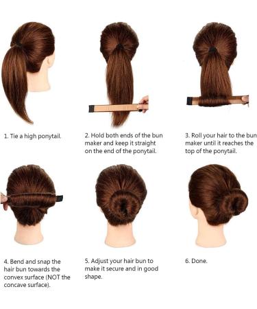 Magic Hair Bun Maker Fast & Easy Donut Bun Maker DIY French Twist Bun Shaper for Girls Women (Blonde Light Brown Brown) - Buy Online on SooperMarket.com