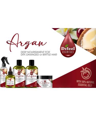Shop Difeel Essentials Deep Nourishing Argan Hair Mask - 8 oz Deep Conditioning Treatment with 100% Essential Oils for Dry Hair - Buy Online on SooperMarket.com