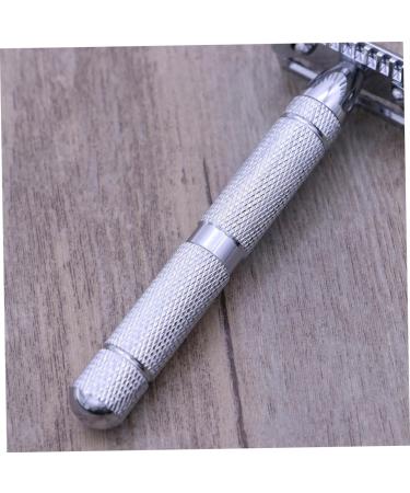 Premium Steel Double Edge Safety Razor for Men - Textured Design Solid Wood Handle Perfect for a Close Shave - 1 Count - Buy Online on SooperMarket.com