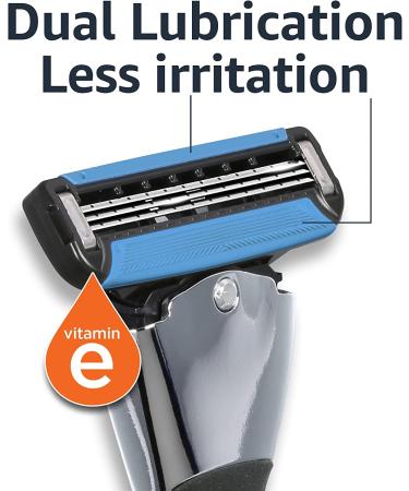 Amazon Basics 3-Blade MotionSphere Razor for Men with Dual Lubrication Handle - 21 Piece Set - Buy Online on SooperMarket.com