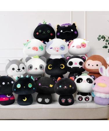 Mewaii 14'' Soft Gray Panda Mushroom Pillow Stuffed Animal Plush - Cuddly Panda Toy for Kids | 14 Inch Gray and White Plushie - Buy Online on SooperMarket.com