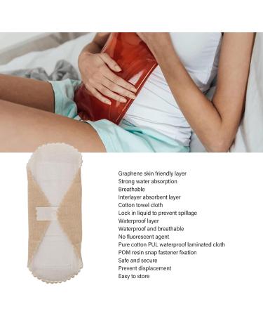 5pcs Washable Reusable Menstrual Pads - Super Absorbent & Breathable Cotton - Skin Color M - Buy Online on SooperMarket.com