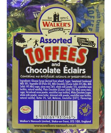 Walkers Nonsuch Milk Brazil Nut Liqurice Eclairs Etc Assorted Toffees and Chocolate Eclairs Bulk Bags For All Occassions - Sold BY KIdzbuzz (500 Gram) - Buy Online on SooperMarket.com
