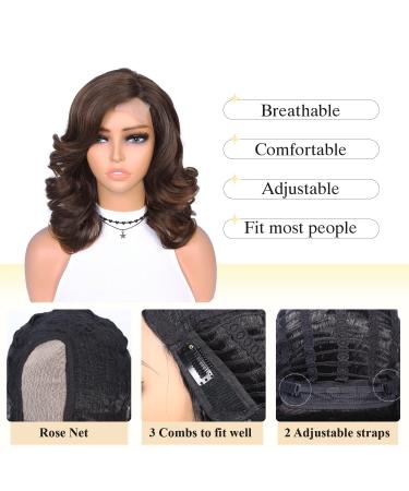 Quantum Love Short Loose Curly Body Wave Wig for Black Women - Mix Brown, 16 inches - Buy Online on SooperMarket.com