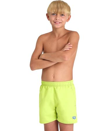 ARENA Boys' Beach Boxer Solid R Swim Trunks 164 | Soft Green-Neon Blue | International Shipping Available - Buy Online on SooperMarket.com
