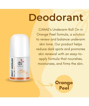 Underarm Skin Renewal Roll On - Natural Orange Peel Deodorant for Sensitive Skin - Aluminum Free - Women and Men - by CANAE - Buy Online on SooperMarket.com