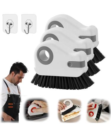 2 in 1 Groove Cleaning Brush Window Track Cleaning Tools New Window Track Deck Groove Cleaning Brush Hard Bristle Crevice Cleaning Brush for Sliding Door Track Window Sill (3pcs*b)