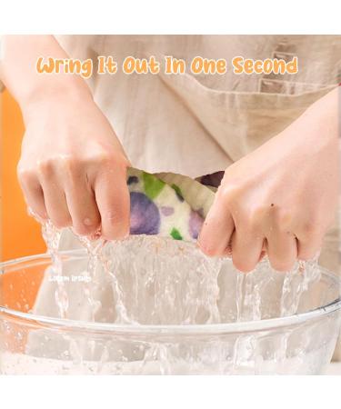 Swedish Dish Cloth 6 Pack Swedish Dishcloths with 4 Clips Absorbent Sponge Cleaning Reusable Biodegradable Paper Towels (6 Pack Fruit) - Buy Online on SooperMarket.com