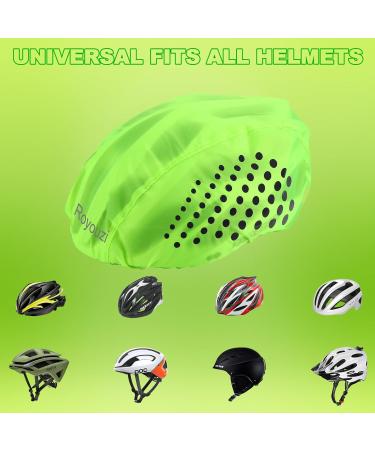 Royouzi Bicycle Helmet Cover Set - Waterproof Reflective Protection for Kids & Unisex Helmets | 2-Piece Rain Gear - Buy Online on SooperMarket.com