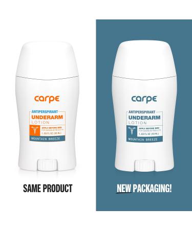 Carpe Underarm Antiperspirant and Deodorant Clinical strength with Mountain Breeze scent Combat excessive sweating Stay fresh and dry Great for hyperhidrosis (Pack of 3) Mountain Breeze 1.69 Fl Oz (Pack of 3) - Buy Online on SooperMarket.com