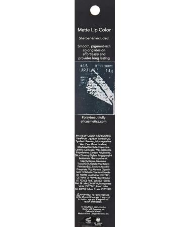 e.l.f. Matte Lip Color - Mulberry Maven | Long-lasting & Rich Color | Shop Internationally - Buy Online on SooperMarket.com