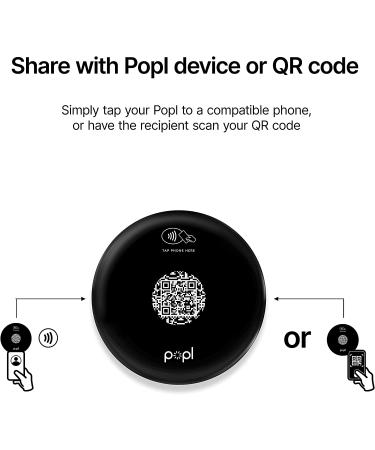 Popl XL NFC Smart Business Card Sticker | Share Contact Info & Social Media Instantly | iPhone & Android Compatible | NFC Tap & QR Scan | White - Buy Online on SooperMarket.com
