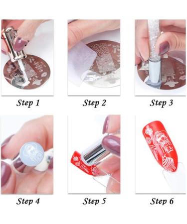 4-Piece Nail Stamper Set with Silicone Stamp Pens for Manicure Art - Double Ended Design with Nail Seal Plate for Home and Salon Use - Buy Online on SooperMarket.com