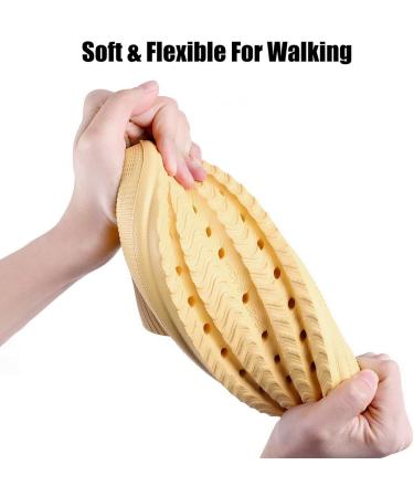 Monerffi Women's Outdoor Sandals - Anti-Slip Beach Casual Open Toe Footwear Vintage Breathable Lightweight Platform - Size 42/43 EU Yellow - Buy Online on SooperMarket.com