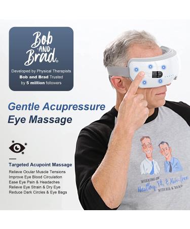 BOB AND BRAD Eye Massager with Heat - Upgrade Smart Eye Mask for Migraines & Relaxation | Rechargeable, White Noise Music, Improve Sleep | Gifts for Women, Men - Buy Online on SooperMarket.com