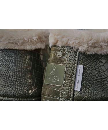 Eskadron Platinum Bell Boots - Croco Faux Fur Jumping Boots - Ash Green M - International Shipping Available - Buy Online on SooperMarket.com