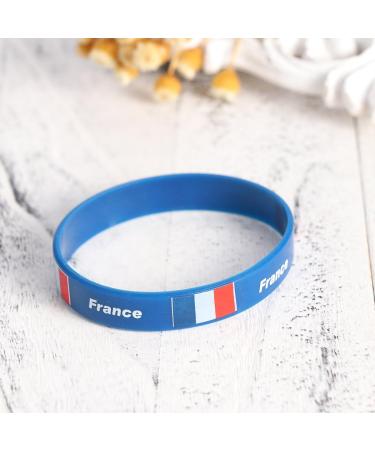 Shop LUOEM Silicone Bracelets - France Flag Football Fan Gear | 2018 World Cup 6-Pack - Buy Online on SooperMarket.com