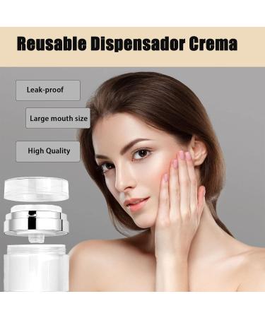 50ML Round Airless Cream Pump Containers Refillable Empty Cream Dispenser Jars Plastic Cream for Lip Balm Sample - Buy Online on SooperMarket.com