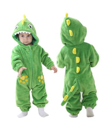 Doladola Unisex Baby Toddlers Romper Jumpsuit Hooded Cartoon Sleepsuits Infant Outfit 3 5-4 5 Years Dinosaur
