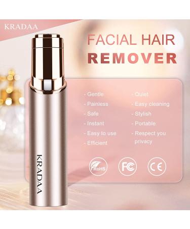 Women's Facial Hair Remover - Painless Portable Shaver for Lip & Chin | USB Rechargeable - Buy Online on SooperMarket.com