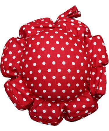 ChezMax Pin Cushions Sewing Needle Cushion pin Holder Holder Band Wearable Pincushions Needle Holder for DIY Sewing Tools 2 Pcs (Sunflower Dots Red) E-red Dot