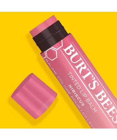 Burt's Bees Tinted Lip Balm Hibiscus - 0.15 Ounce (2 Count) | Natural Moisturizing Lip Care | International Shipping Available - Buy Online on SooperMarket.com