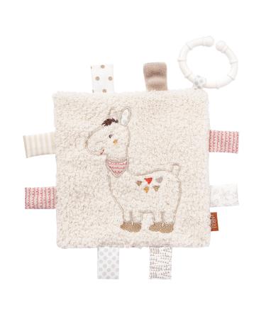 Fehn cracker towel Lama - toys to hang up with rustle paper & squeak - crackling animal rasp toy - baby toys with fastening ring - rustling for babies and toddlers from 0+ months