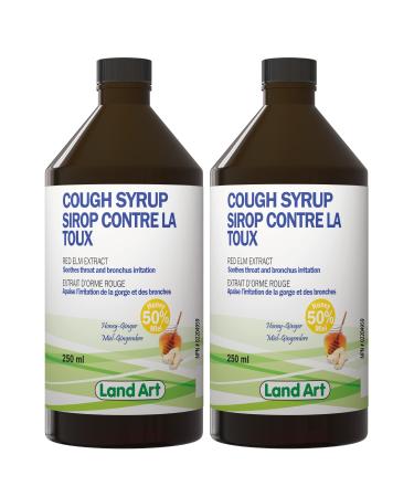 Natural Cough Syrup For Kids and Adults Cough Relief Immune System Throat and Bronchial Irritation Relief From Red Elm Extract Honey Ginger 250 ml (Pack of 2)