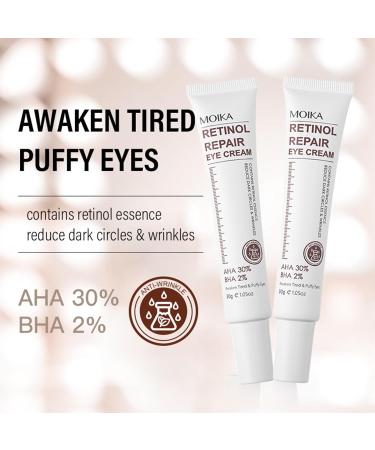 Retinol Eye Cream Anti Aging Eye Cream For Wrinkles AHA 30% Repair Eye Cream For Dark Circles And Puffy Eyes Under Eye Cream For Dark Circles Hydrated Smooth Firming Lift Skin - Buy Online on SooperMarket.com