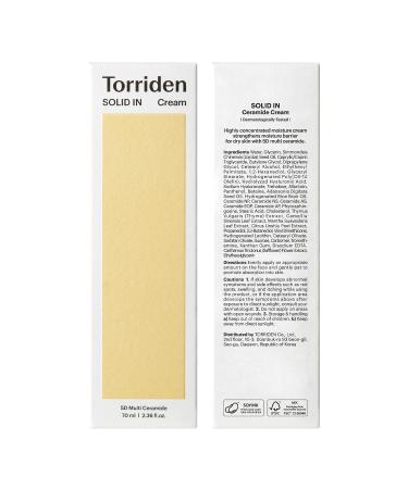 TORRIDEN SOLID-IN Ceramide Cream 2.4 fl oz | Vegan Fragrance-Free Moisturizer for Healthy Skin Barrier | Nourishing Korean Skin Care | Cruelty-Free & Alcohol-Free - Buy Online on SooperMarket.com