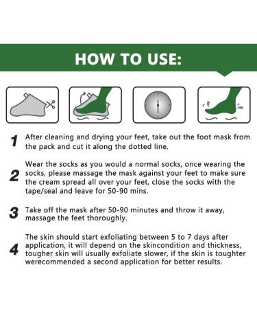 5 Pairs Tea Tree Foot Masks - Peeling Callus Remover for Soft Smooth Feet (60g 2 Pack) - Ideal for Men & Women - Buy Online on SooperMarket.com