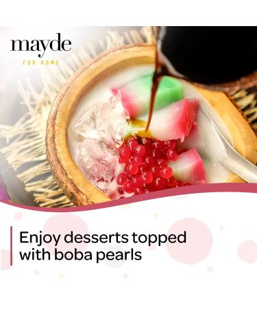 Mayde Popping Boba Pearls - Strawberry Flavor | 7 Pounds - For Drinks, Desserts, Breakfast Bowls - Buy Online on SooperMarket.com