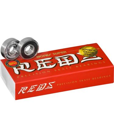 Bones Super Reds Bearings 8mm 16 Pack