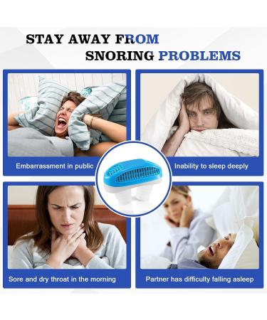 2-in-1 Anti Snoring Nose Air Purifier | Nasal Vents for CPAP Users | Stop Snoring Sleep Aid for Men and Women - Blue - Buy Online on SooperMarket.com