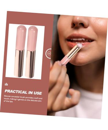 Healeved 2pcs Lip Brush Makeup Brush Lip Makeup Concealer Brush Lipstick Applicator Lip Wands Lipstick Brush Lip Balm Applicator Silicone Lip Applicator Lip Scrub Brush Lip Stick Brush - Buy Online on SooperMarket.com