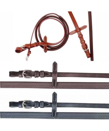 HKM rein with rubber cover brown m