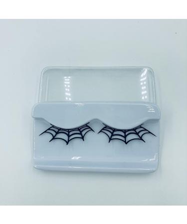 Spider Web Crown Halloween Costume | Fancy Fashion Party Look with Black Lashes | 1 Pair of False Eyelashes - Buy Online on SooperMarket.com
