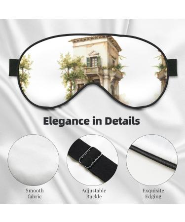 SSIMOO Antique Greek Soft Sleep Eye Mask with Roman Olive Branch - Breathable Travel Eye Patch for Women | Perfect Relaxation Gift - Buy Online on SooperMarket.com