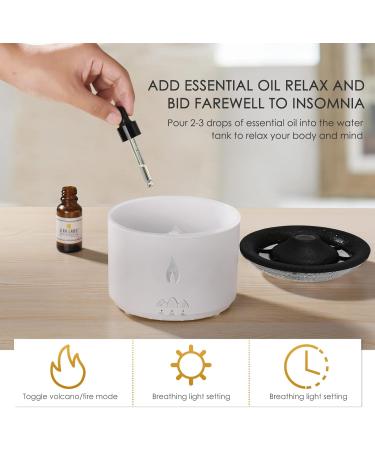 SEAAN Volcano Jellyfish Mist Humidifier 360ml Pro - Pulsating/Continuous Modes, Dual Night Light, Remote Control - Ideal for Bedroom - Buy Online on SooperMarket.com