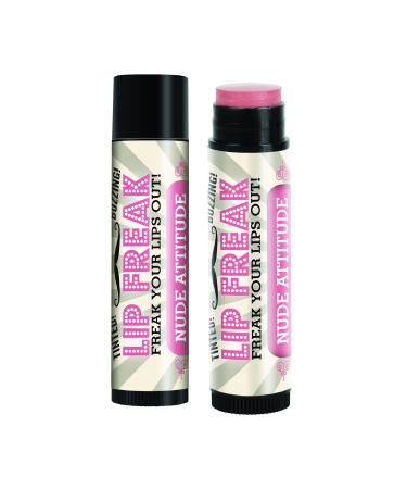 Doctor Lip Bang's BUZZING Lip Balm | Lip Freak | 100% All Natural | Cruelty Free | Nude Attitude | 2 Pack