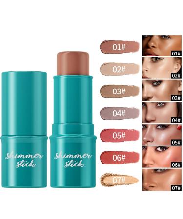 Vawolecy Contour Stick - Long-Lasting Cream Blush & Highlighter Bronzer Pen | Smooth Facial Illuminator (04# Shadow 1 Piece) - Buy Online on SooperMarket.com