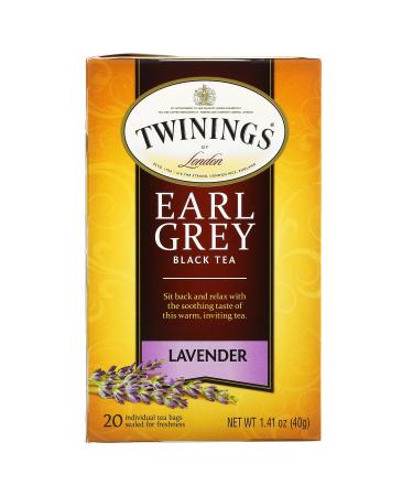 Twinings Black Tea Earl Grey Lavender 20 Tea Bags - 1.41 oz (40 g)