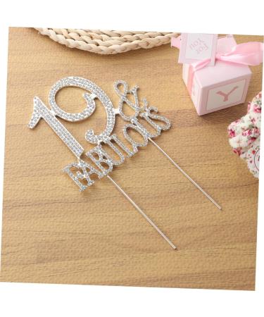 ibasenice 3pcs 19 60 Cupcake Toppers Cocktail Picks Birthday Cupcake Picks Birthday Cake Pick Cupcake Toothpick Dessert Toppers Crystal Birthday Appetizer Picks Big Crown Bride Cute - Buy Online on SooperMarket.com